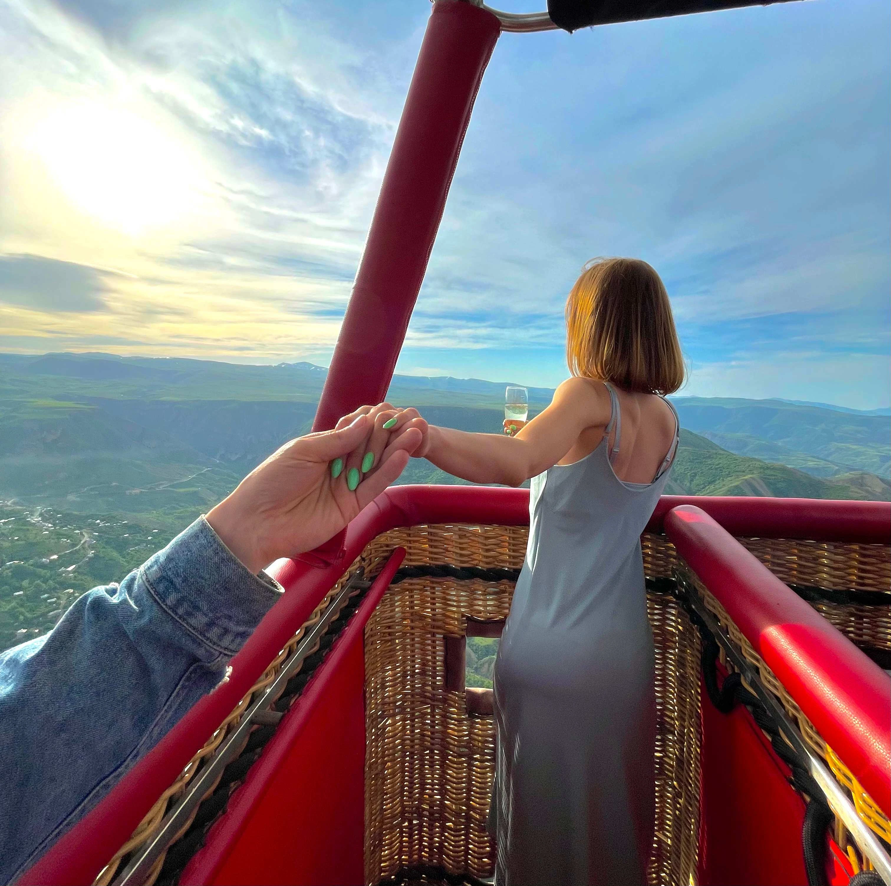 Heart-Shaped Hot Air Balloon Ride Over Garni — Romantic Proposal Flight